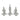 9" Resin Candle Holder (Set of 3) - White
