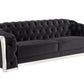 Pyroden - Sofa - Black Velvet & Chrome Finish