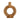 Wood 12" Donut Shaped Vase - Brown