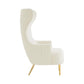 Julia - Velvet Channel Tufted Wingback Chair