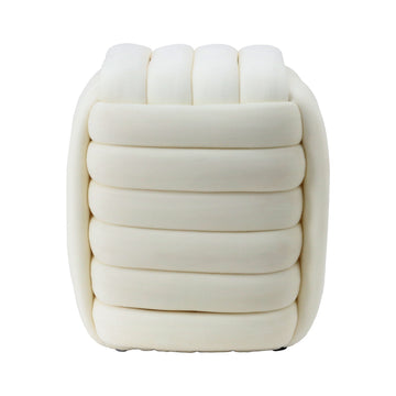 Machar Velvet Knot Stool - Cream