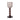 Glass 20" Wooden Base Hurrican - Blush