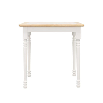Carlene - Square Top Dining Table - Natural Brown And White