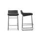 Starlet - Counter Stool Stool Leather (Set of 2) - Onyx Black