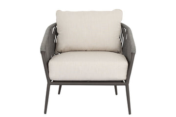 Florence - Club Chair, No Welt - Echo Ash / White