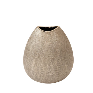 Ceramic Vase 10.75" - Champagne