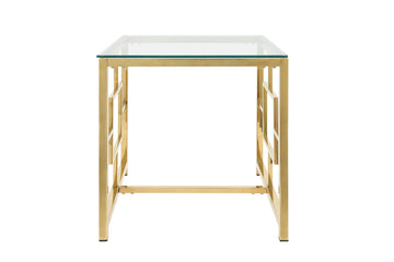 Metal / Glass Accent Table - Gold