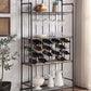 Edina - Wine Cabinet - Oak & Sandy Black Finish