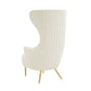 Julia - Velvet Channel Tufted Wingback Chair