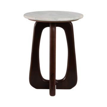 Marble Top Accent Table - Green / Brown
