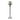 Glass 17" Votive Holder With Marble Stand - Sage/Silver