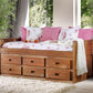 Lia - Twin Captain Bed With Slat Kit - Mahogany