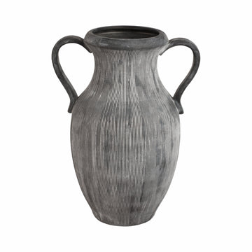 Weathered Jug With Handles 15" - Black