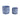 6" / 8" Ceramic Textured Planter With Saucer (Set of 2) - Blue