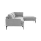 Serena - Velvet Chaise Sectional With Black Legs