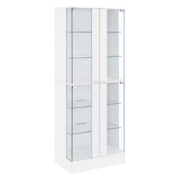 Cabra - Display Case Curio Cabinet With Glass Shelves And LED Lighting