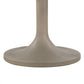 Pippa - Metal Tulip Round Dining Table - Medium Gray Concrete