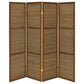 Browning - 4-Panel Bamboo Room Divider Folding Screen - Walnut