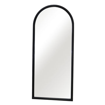 Thick Frame Arched Leaner Mirror - Black