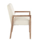 Carmen - Arm Chair - White Washed Wood And Beige Fabric (Set of 2)