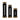 9" / 12" / 15" Hibbing Candlesticks (Set of 3) - Black / Gold