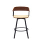 Athena - Swivel Walnut Metal Stool