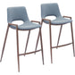 Desi - Counter Stool (Set of 2) Walnut Legs