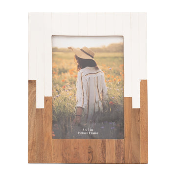 Resin 2-Toned Frame 5 x 7" - Natural / White