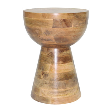 Polished Mango Wood Accent Table - Brown