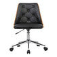 Diamond - Mid-Century Office Chair Veneer Back - Chrome / Black