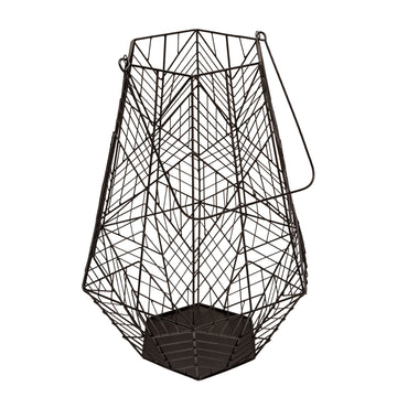 Metal Wire Lantern 24" - Black