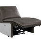 Metier - Recliner - Gray Top Grain Leather & Aluminum