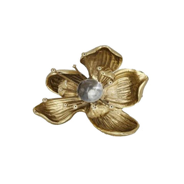 10" Addie Metal Flowers - Gold