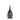 15" Arielle Small Pyrite Stone And Glass Bottle - Black