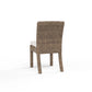 Havana - Armless Dining Chair, With Self Welt - Canvas Flax / Dark Brown