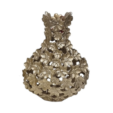 15" Cut-Out Flower Vase - Champagne