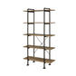 Nefo - Bookshelf - Rustic Oak & Black Finish