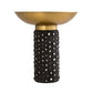 Blaze - Glass / Brass Side Table - Light Brown