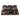 12" Petrified Wood Tic-Tac-Toe - Black