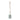 Ceramic Hanging Bell Circles 4" - White / Green