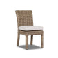 Havana - Armless Dining Chair, With Self Welt - Canvas Flax / Dark Brown