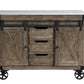 Alforvott - Serving Cart - Marble & Weathered Gray Finish