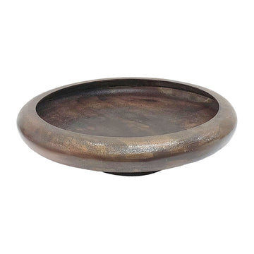 17" Maine Small Acid Wash Metal Bowl - Bronze / Copper