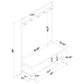 Alise - 5 Hook Coat Rack Hall Tree With Shoe Bench - Chestnut
