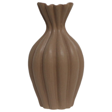 Tukwila Large Ceramic Vase 16" - Light Brown