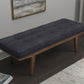 Wilson - Fabric Upholstered Tufted Accent Bench - Gray