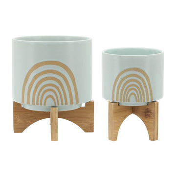 Arch Planter With Stand 5 / 8" (Set of 2) - Mint