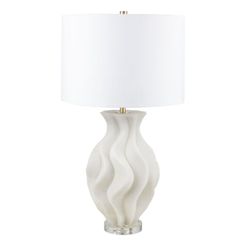 Vilnuis Quartz Resin Table Lamp - White