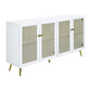 Gaerwn - Console Cabinet With LED - White High