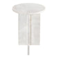 Grace - Accent Table White Marble - White